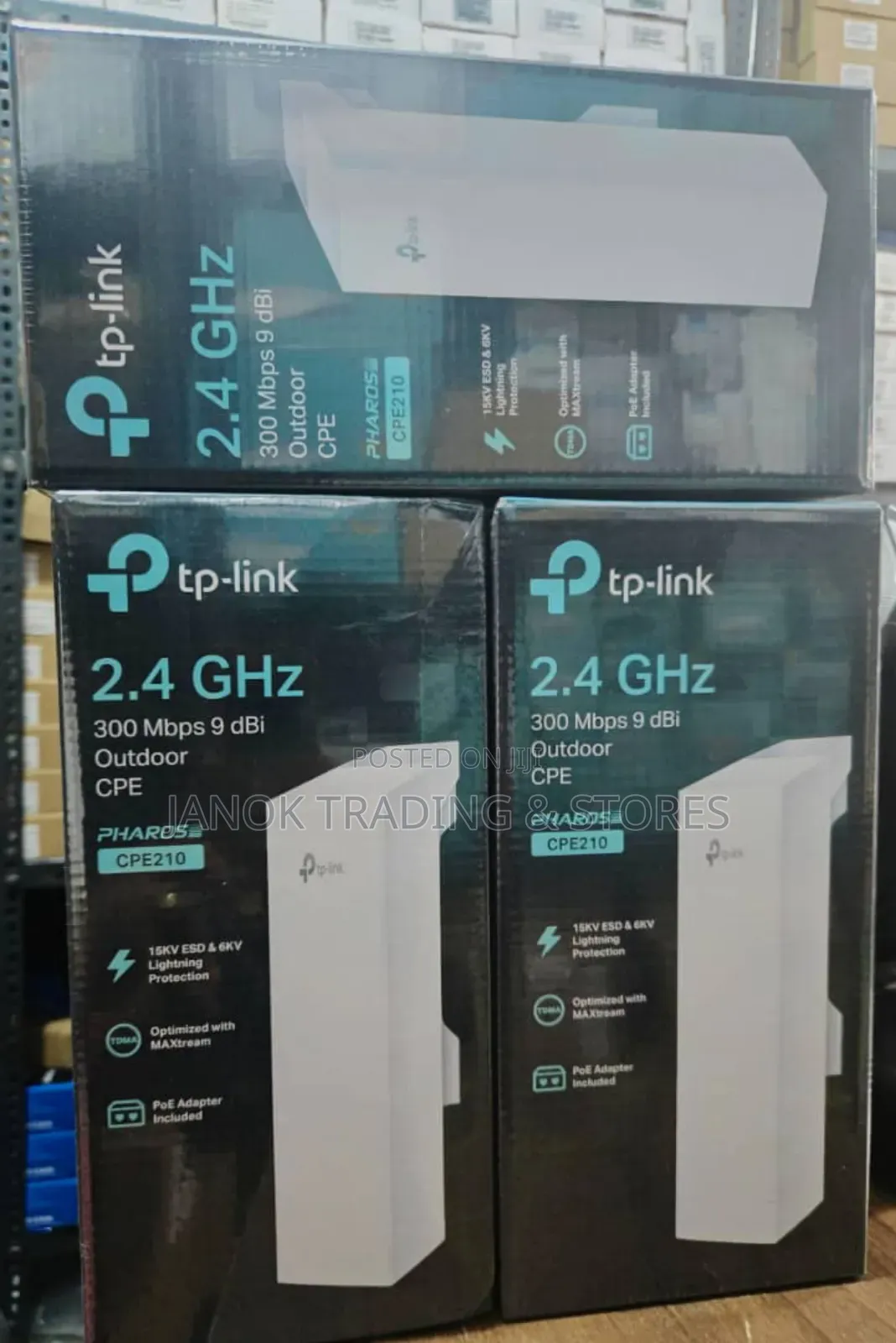 Tp-link Cpe210 2.4ghz 300mbps 9dbi Outdoor Cpe Device