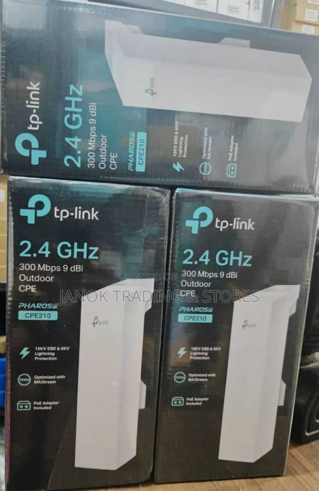 Tp-link Cpe210 2.4ghz 300mbps 9dbi Outdoor Cpe Device