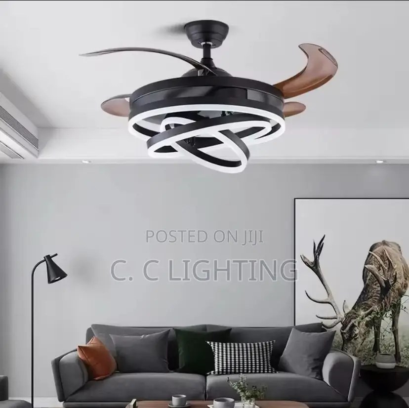 New Living Room Invisible Nordic Ceiling Fan Light