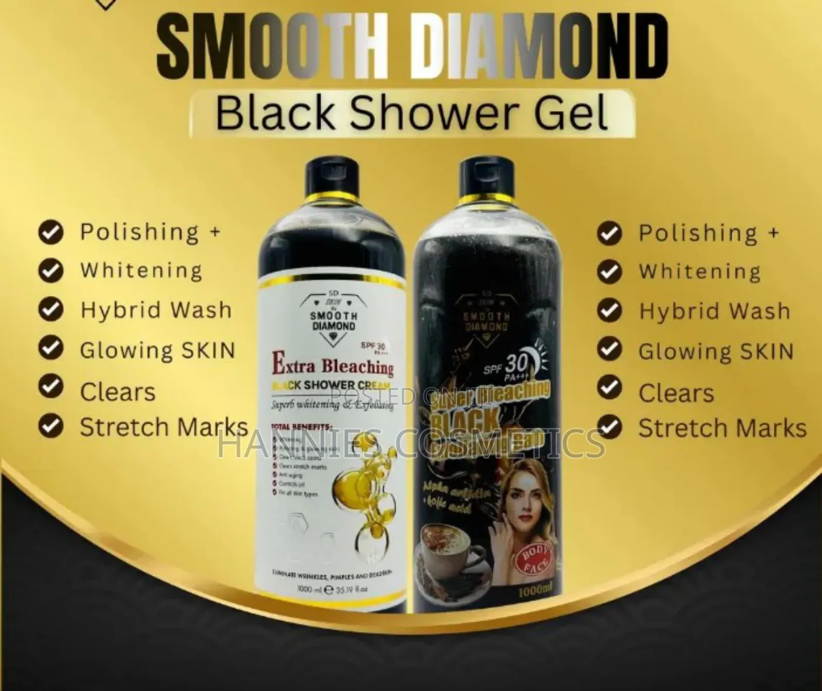 Smooth Diamond Extra Bleaching Black Shower Cream