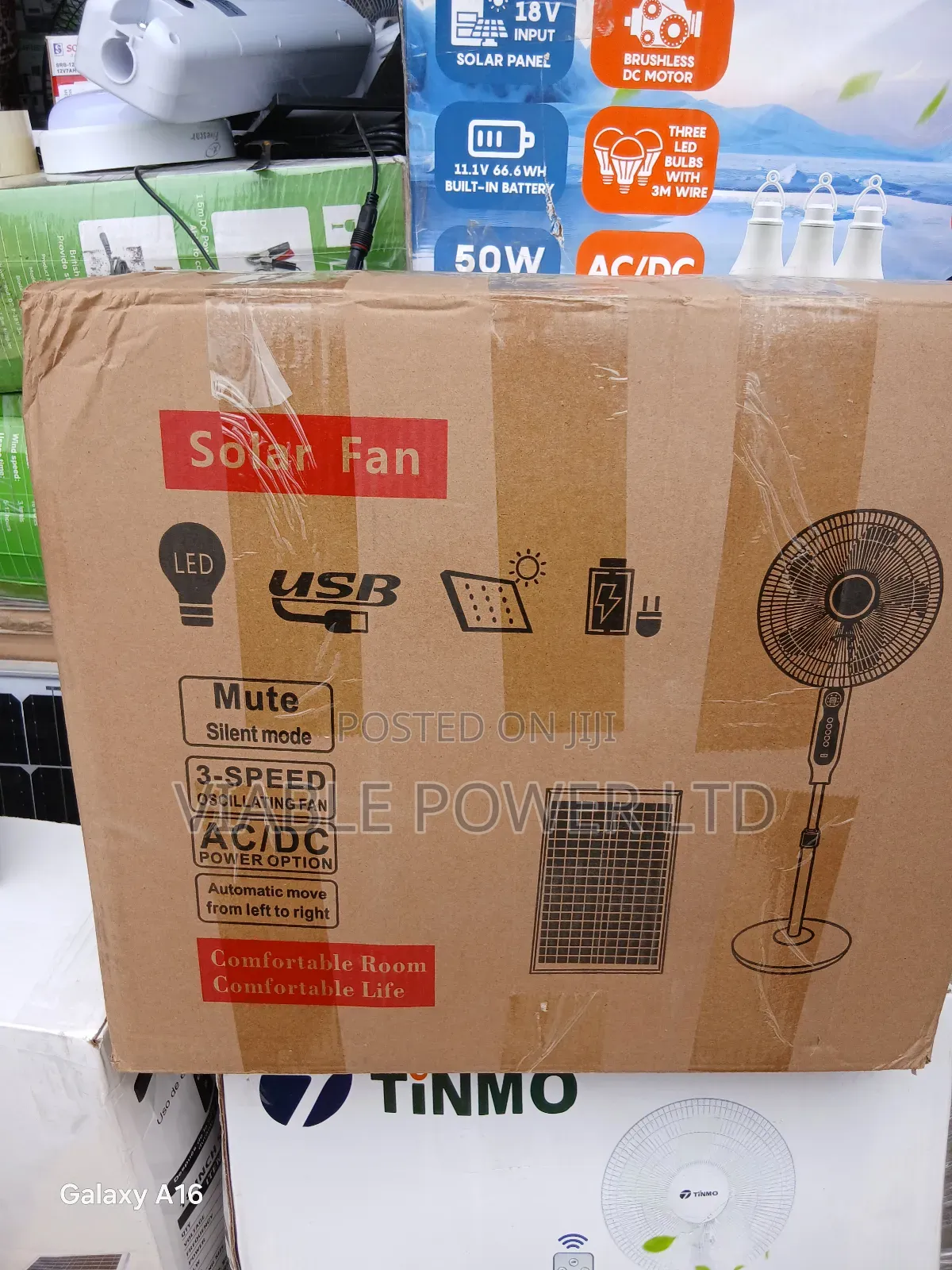 16 Inches Ac and Dc Solar Fan Very Much Efficient
