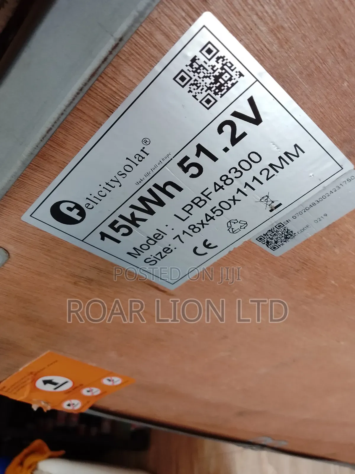 15kwh Felicity Lithium Battery