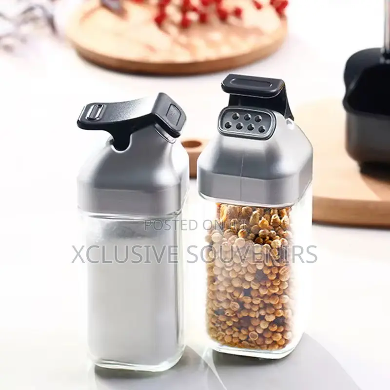 4pcs/Set Oil Glass Bottle Spice Jar Container Dispenser