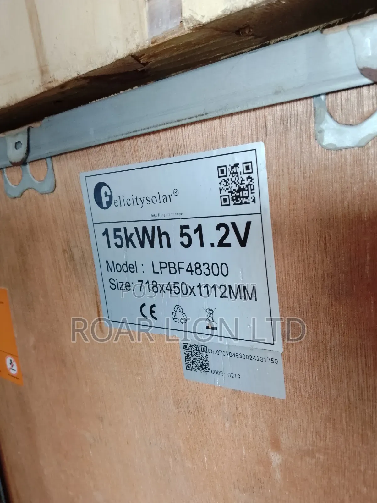 15kwh Felicity Lithium Battery