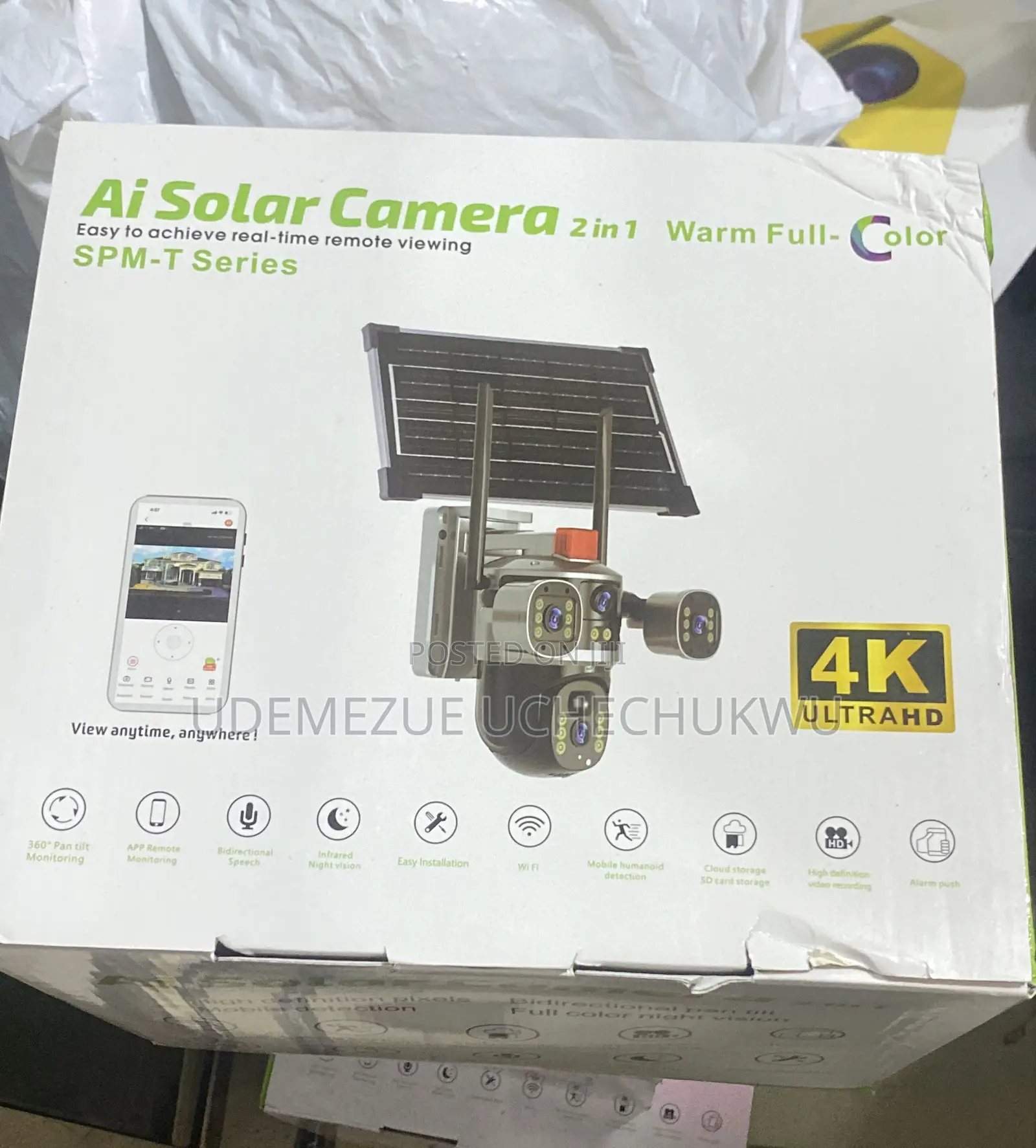 4 Face CCTV Solar PTZ Camera With 5g