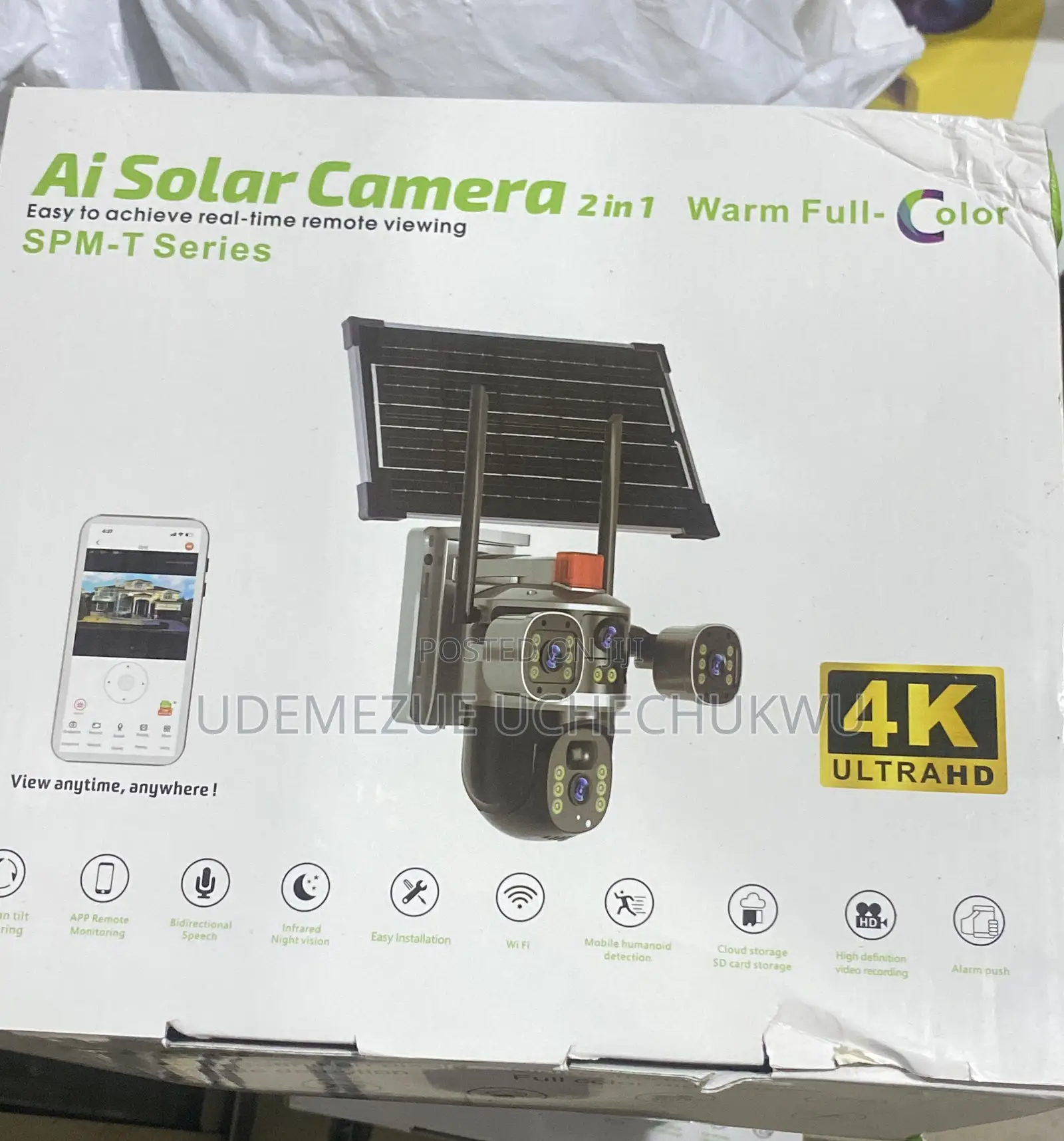 4 Face CCTV Solar PTZ Camera With 5g