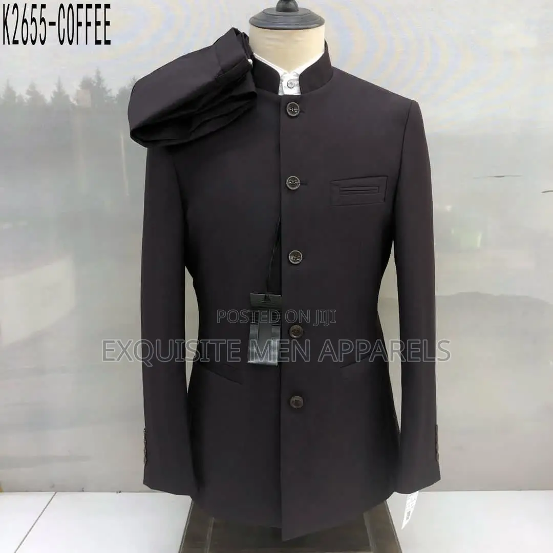 High Quality Turkish Bishop Neck Safari Men’S Suit