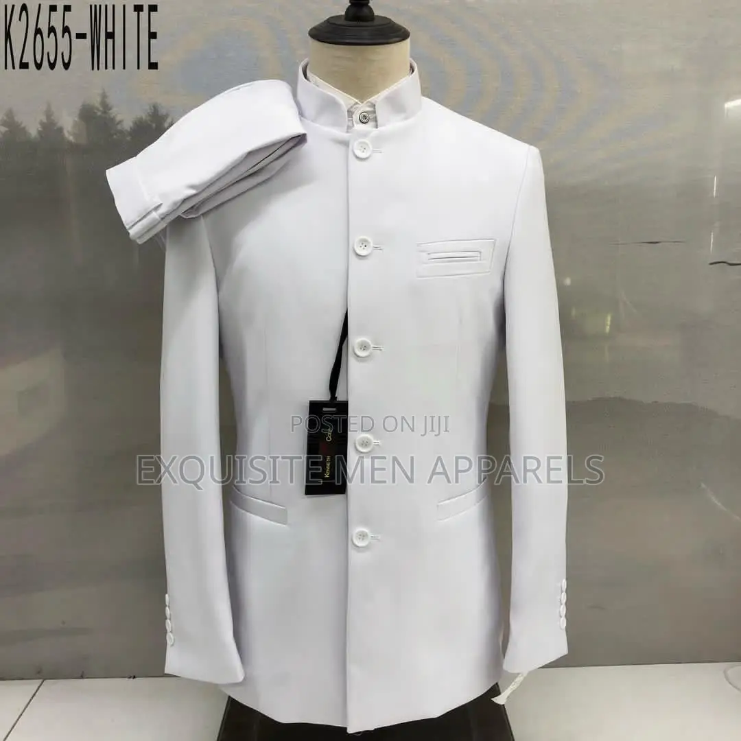 High End Turkish Made Maligan Bishop Neck Safari Men’S Suit