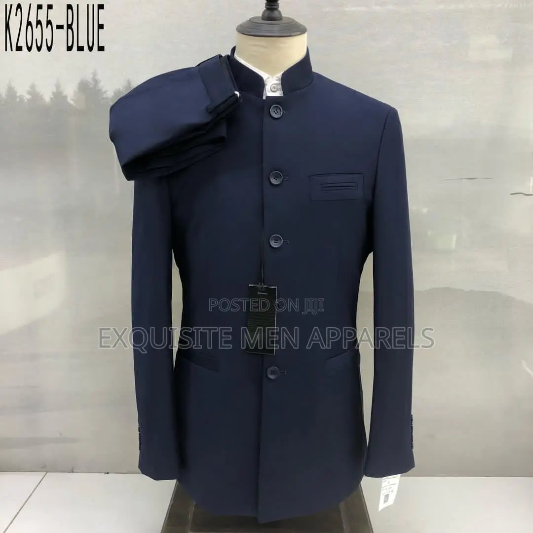 High End Turkish Made Maligan Bishop Neck Safari Men’S Suit
