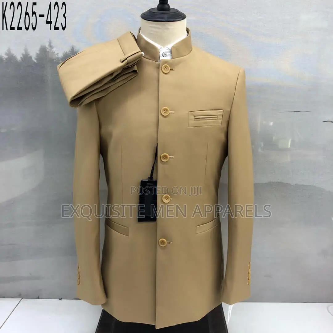Turkish Made Safari Bishop Collar Safari Men’S Suit