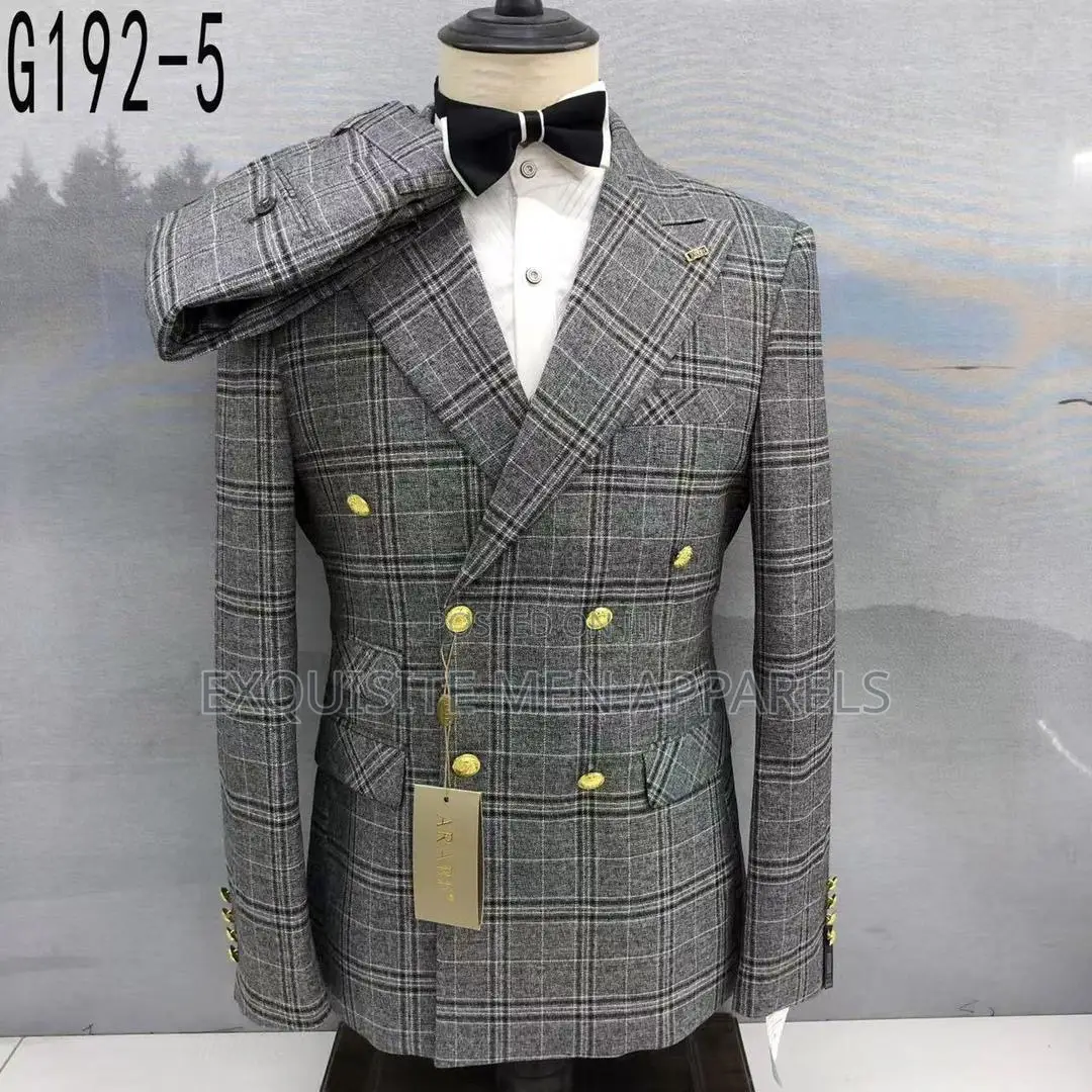 Checkers Double Breasted Turkish Men’S Suit