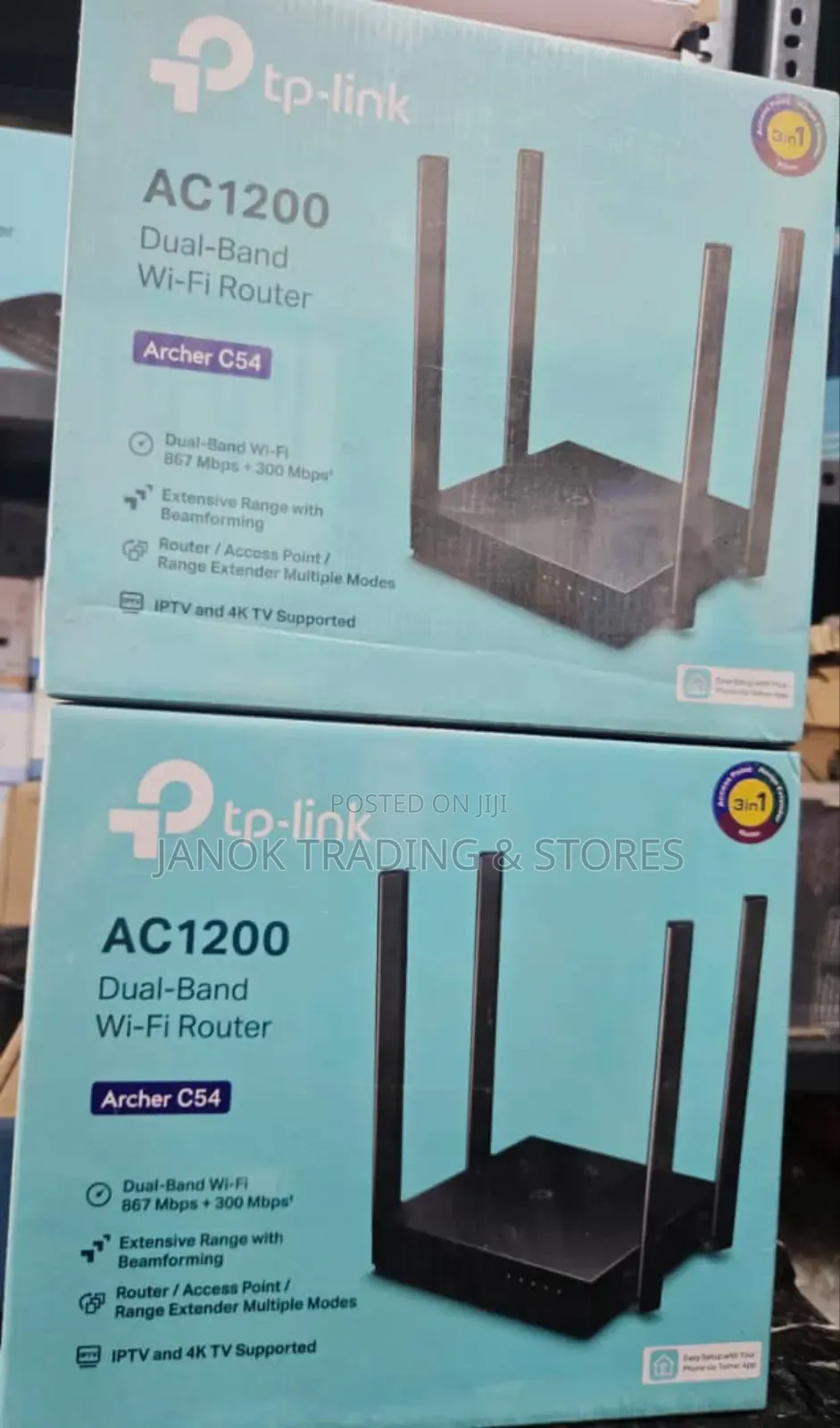 New Tp-link 3-in-1 Ac1200 Dual Band Wi-fi Router Archer C54