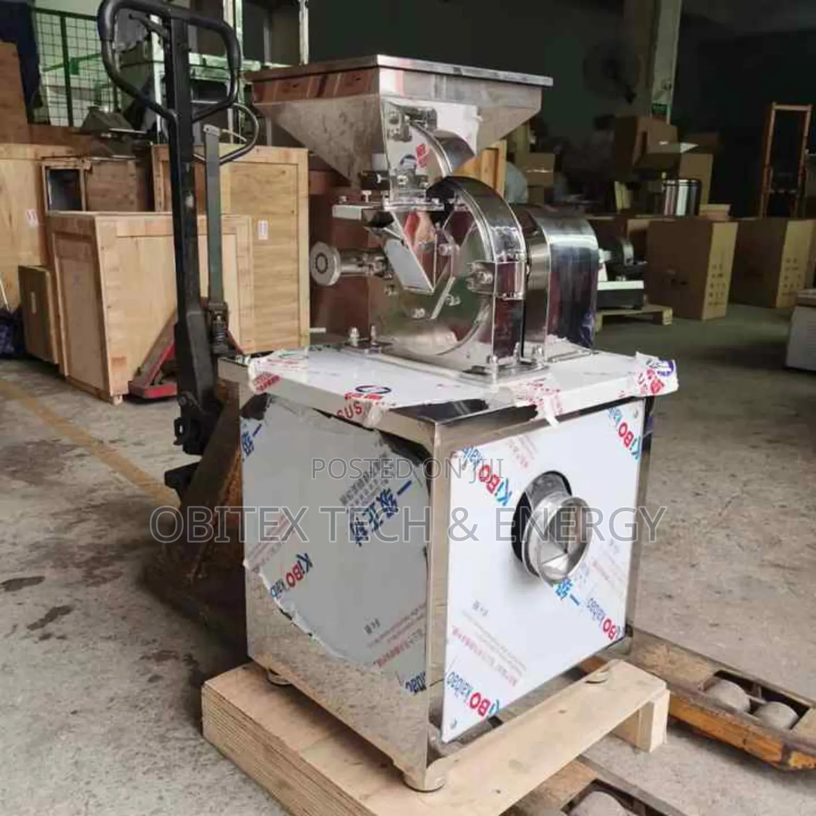 Stainless Steel Hammer Mill Pulverizer –4kw-7.5kw | 120kg | 30-60kg/Hr