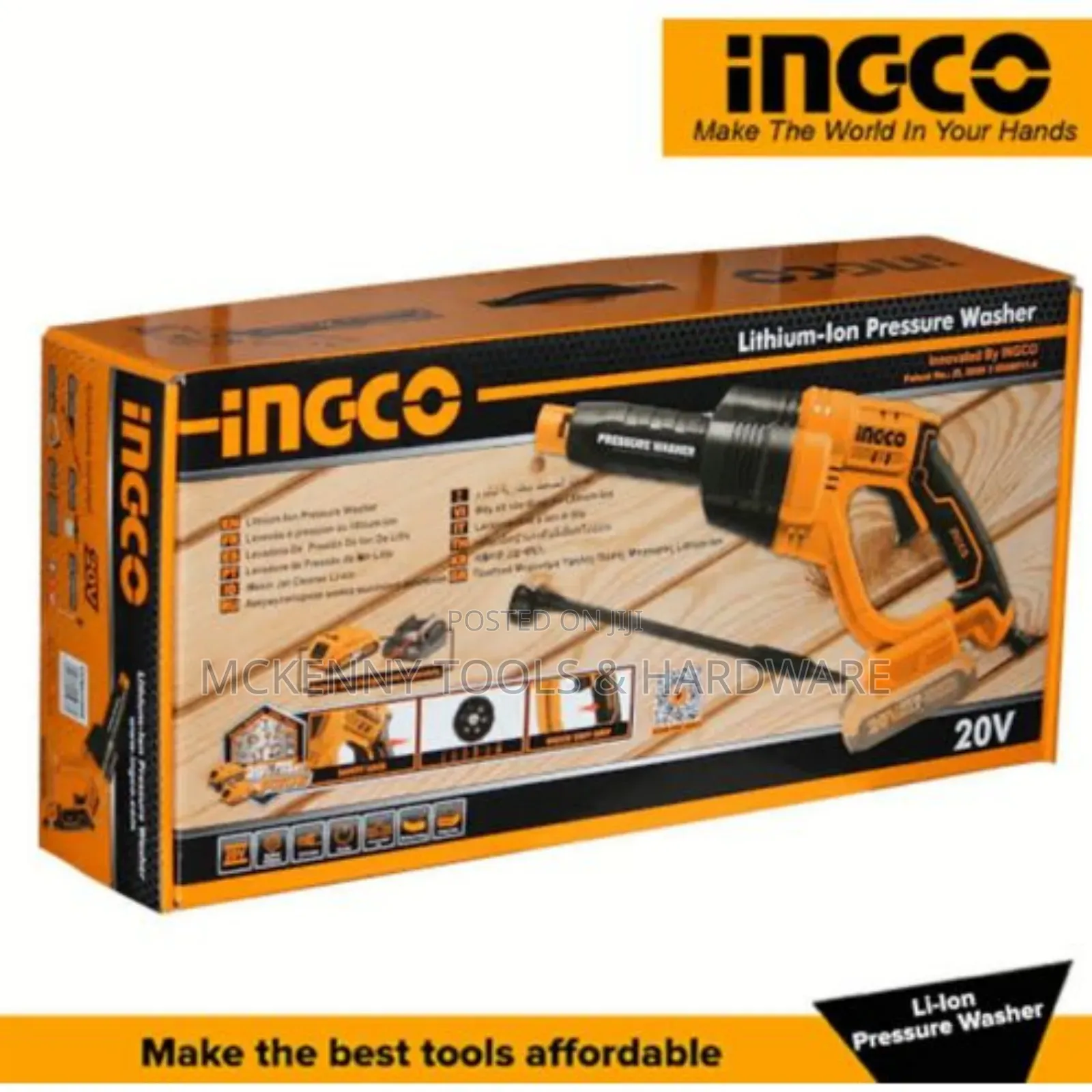 Ingco Wireless Cordless Pressure Washer 20v