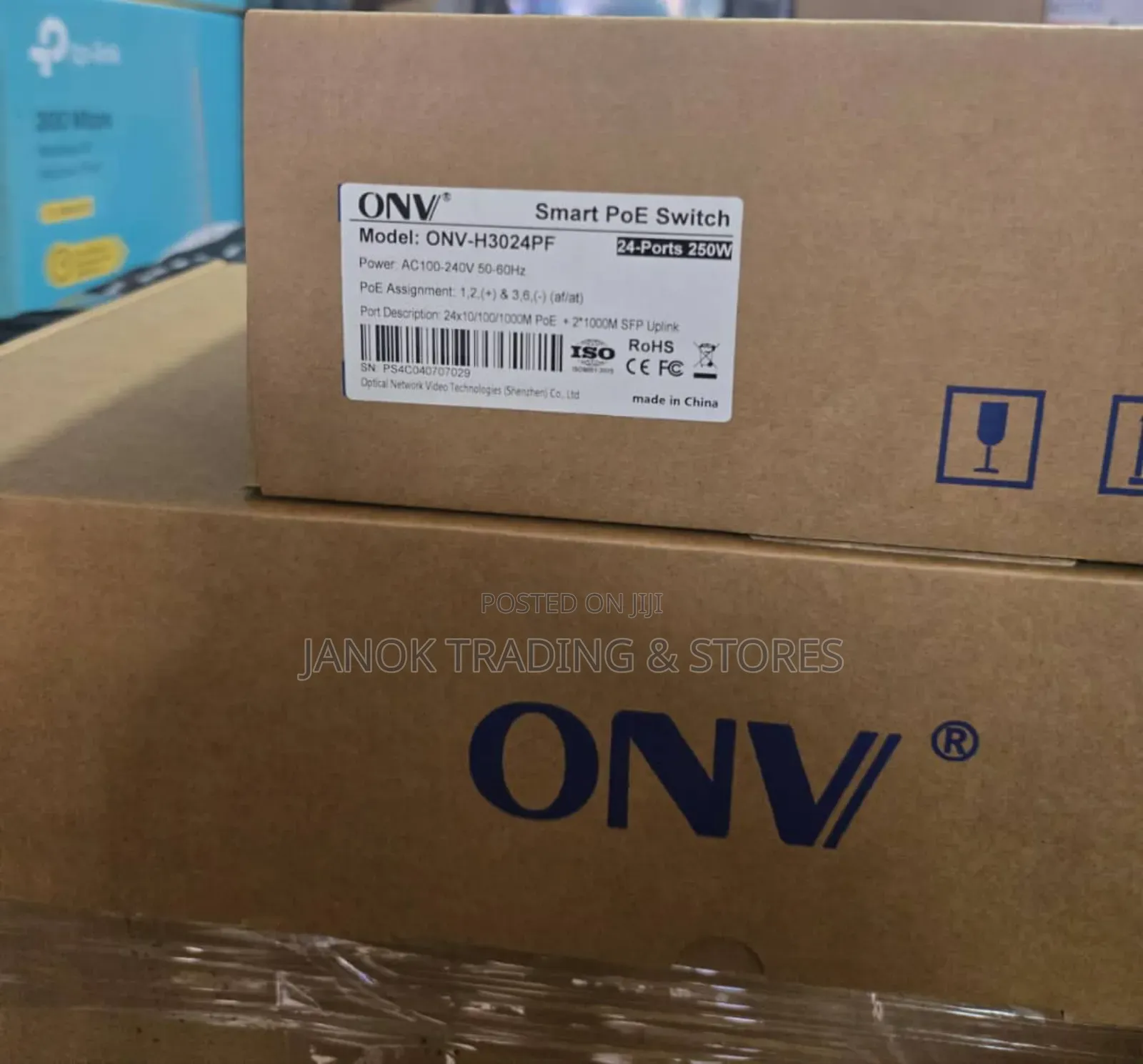 24-ports 250w Onv Smart Poe Switch Model: Onv-h3024pf