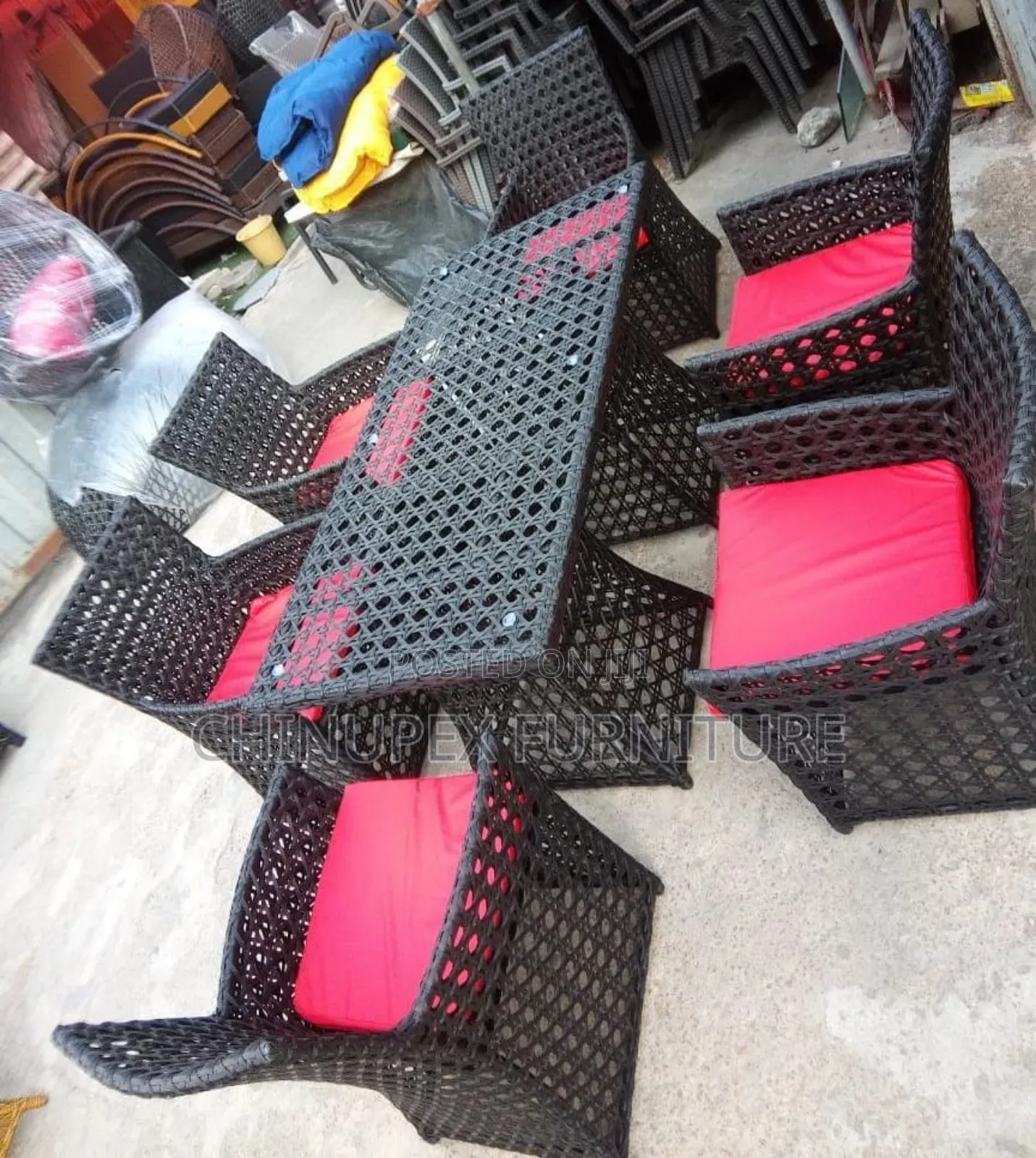 6 Seaters Rattan Set of Chairs