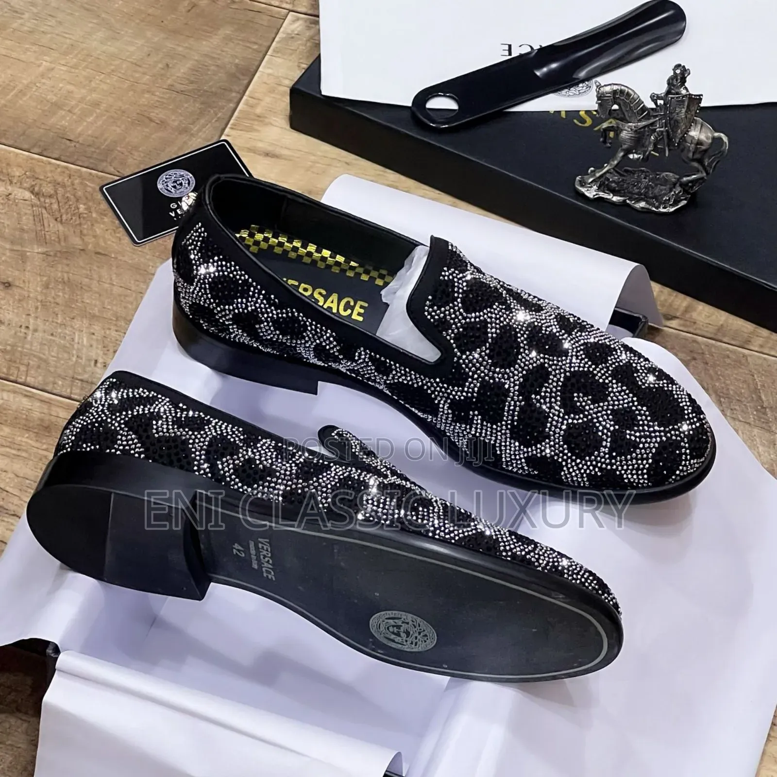 New Expensive Luxury Men's Shoe Versace Well Branded Package