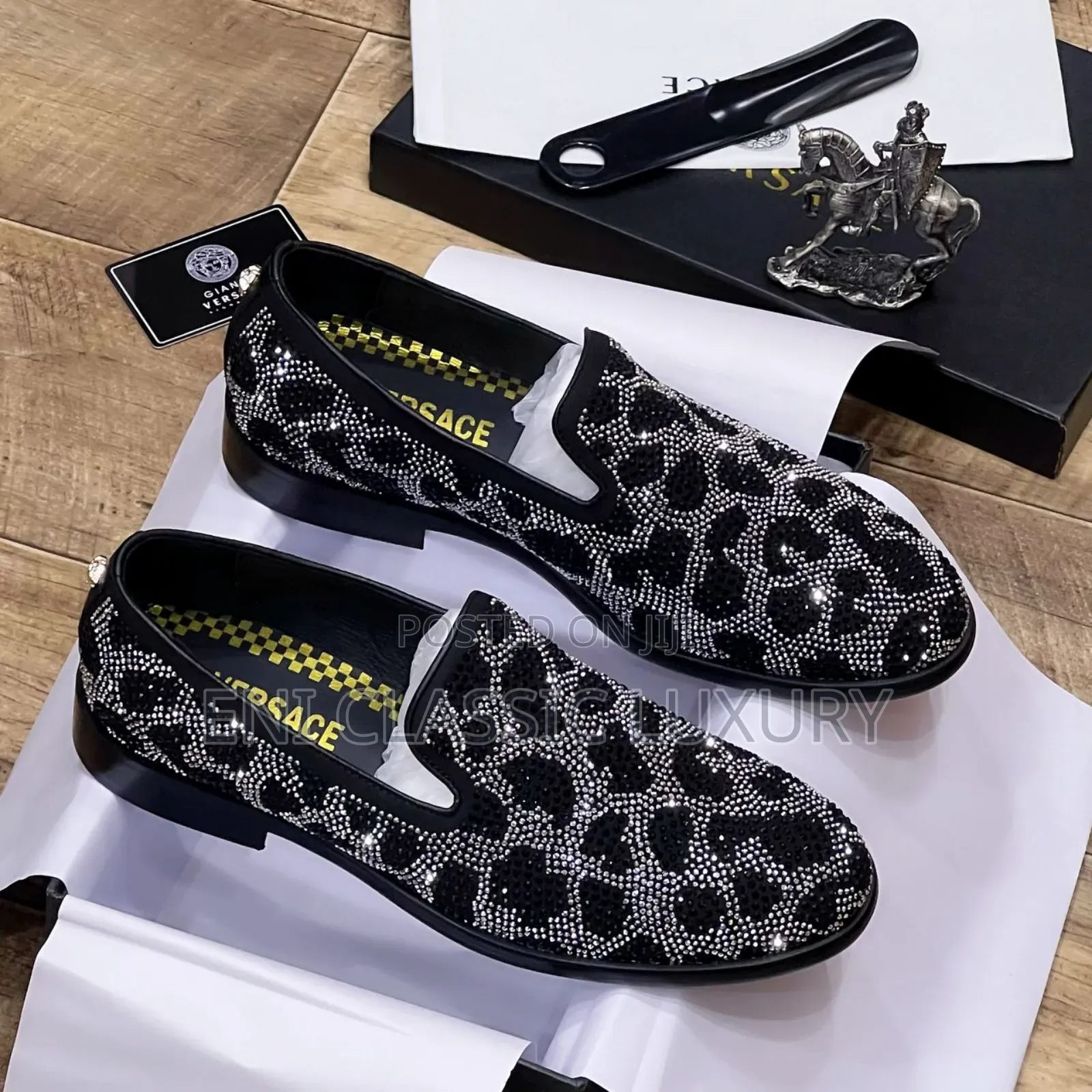 New Expensive Luxury Men's Shoe Versace Well Branded Package