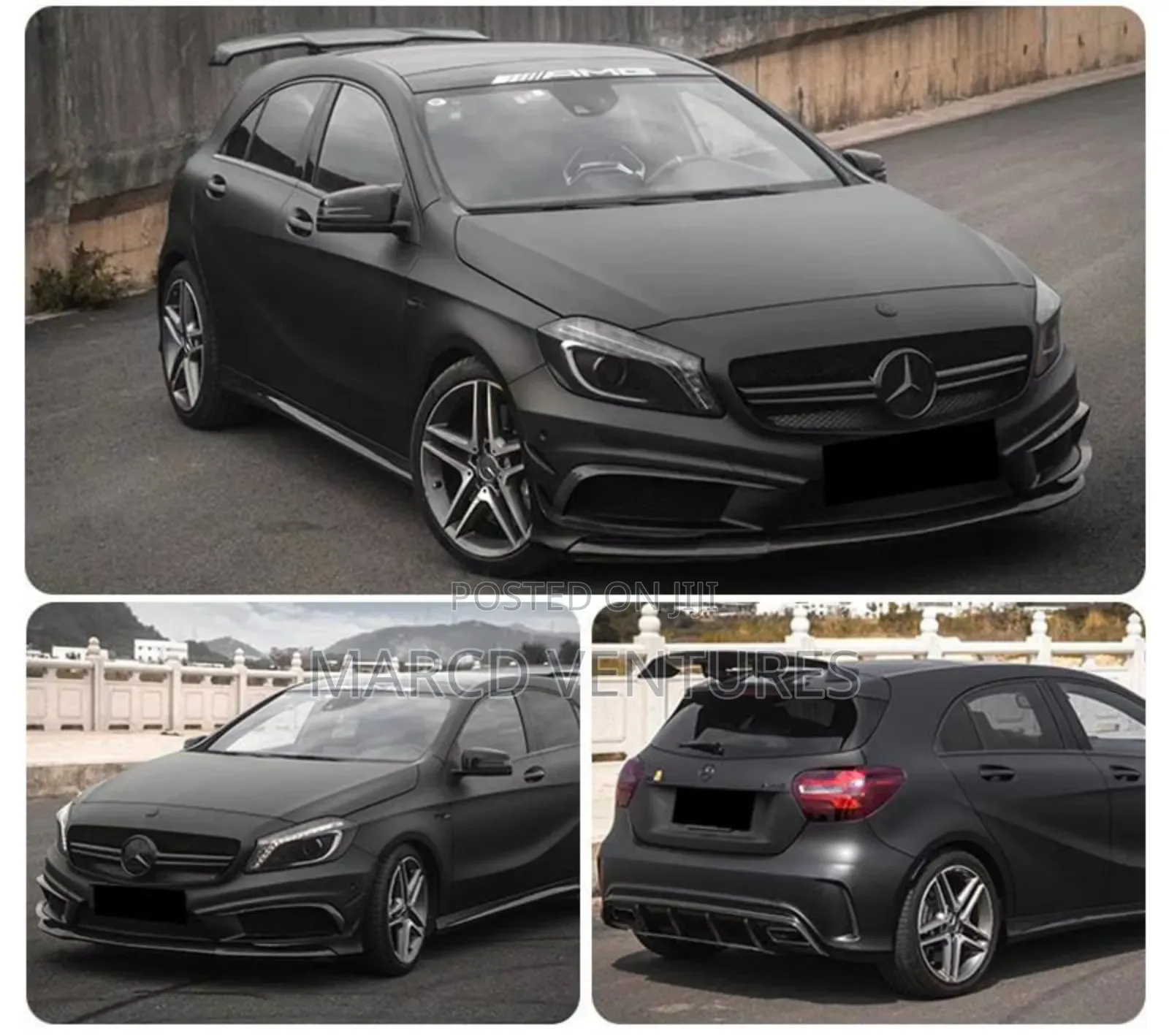 Carbon Fiber Mette Black Car Body Wrap.