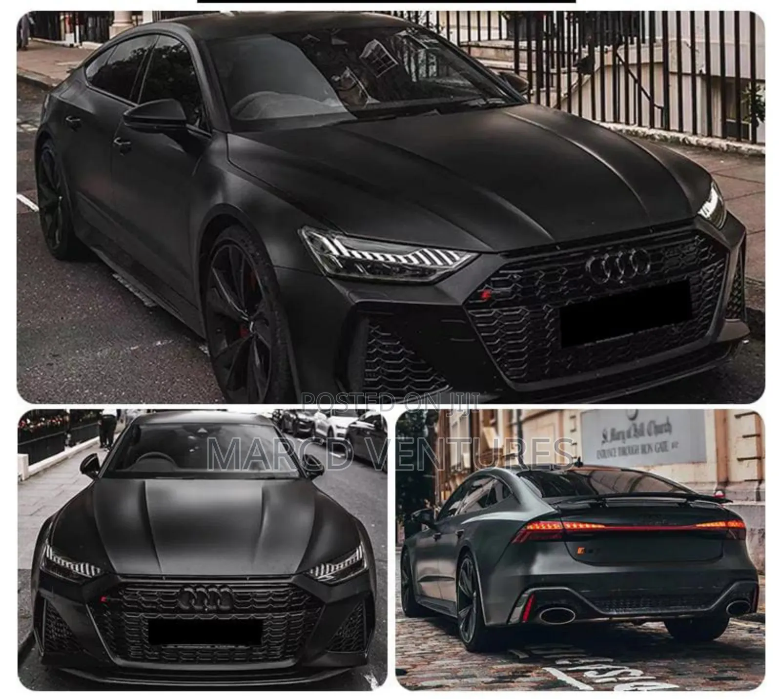 Carbon Fiber Mette Black Car Body Wrap.