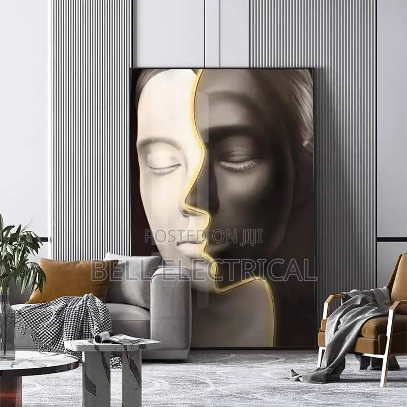 Abstract Colorful Woman Nordic Canvas Painting