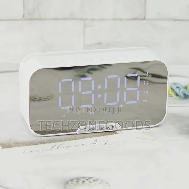 Bluetooth Speaker Alarm Clock With Retractable Holder