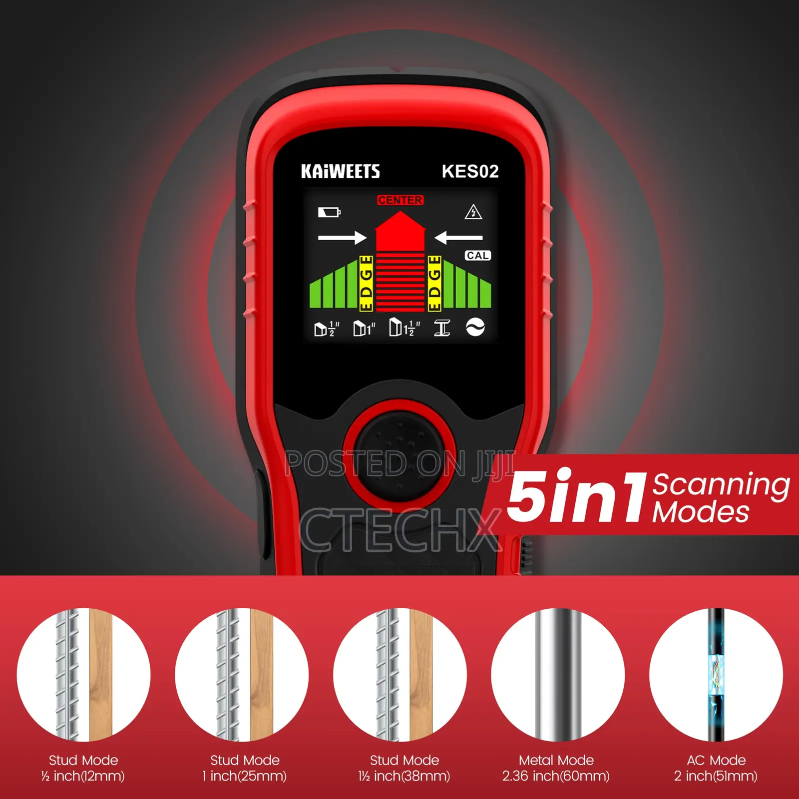 Wall Scanner 5 in 1 LCD Electronic Detector Wire Metal Pipes