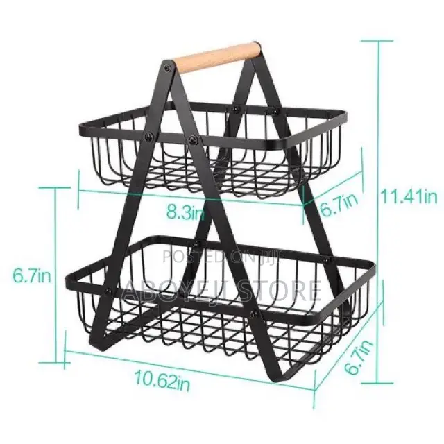 3 2 Tiers Kitchen Counter Metal Multifunctional Organizer