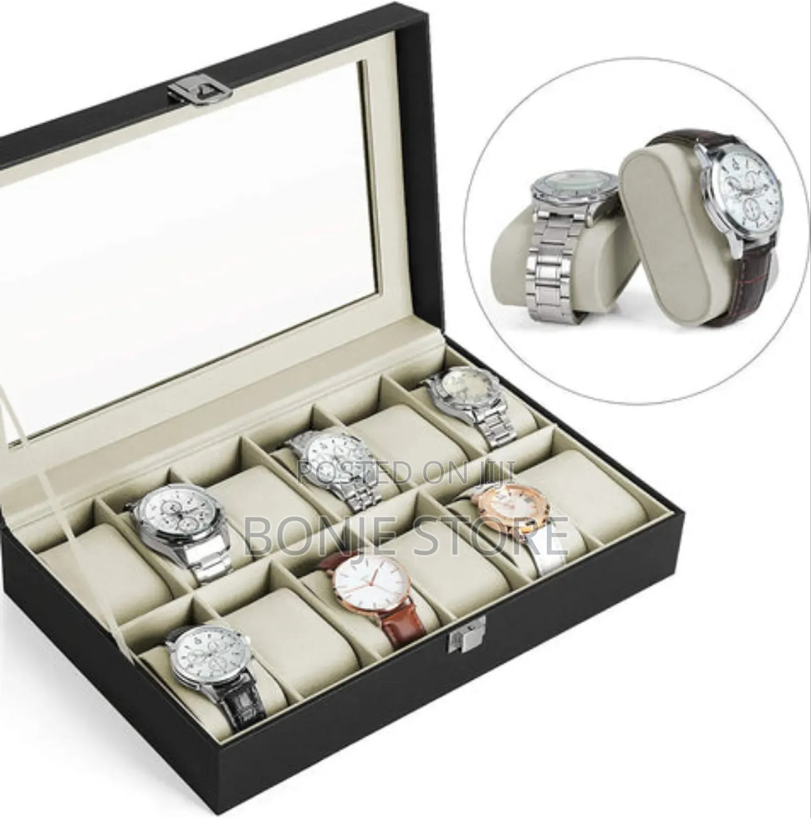 12 Slots Stylish Wrist Watch Storage Box