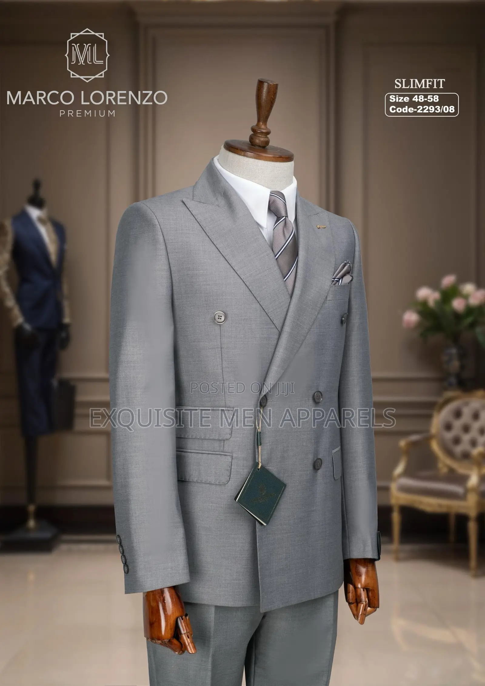 Italian Shawl Lapel Plain Button Double Breasted Men’S Suit