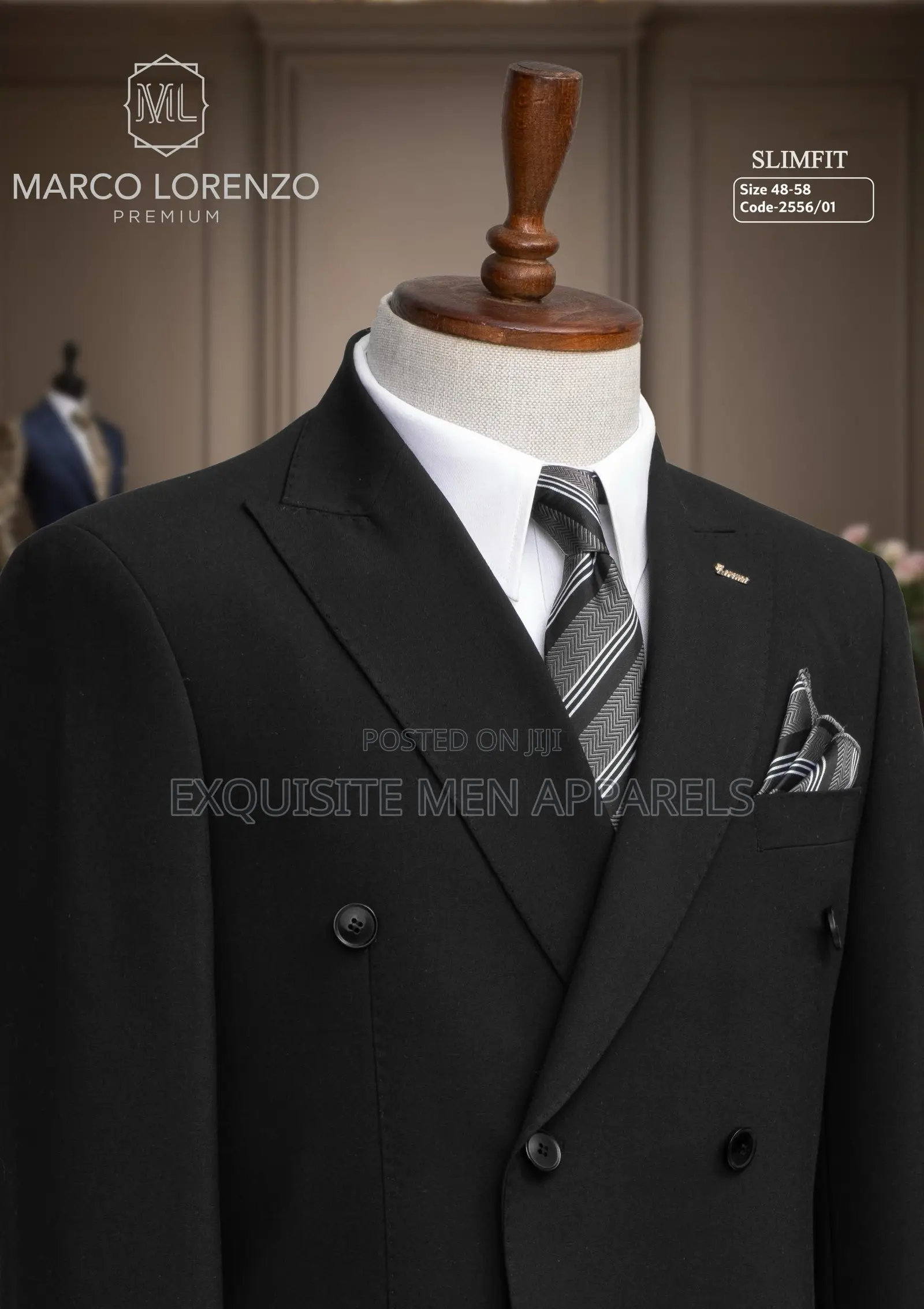 Classic Turkish Plain Double Breasted Slim Fit Men’S Suit