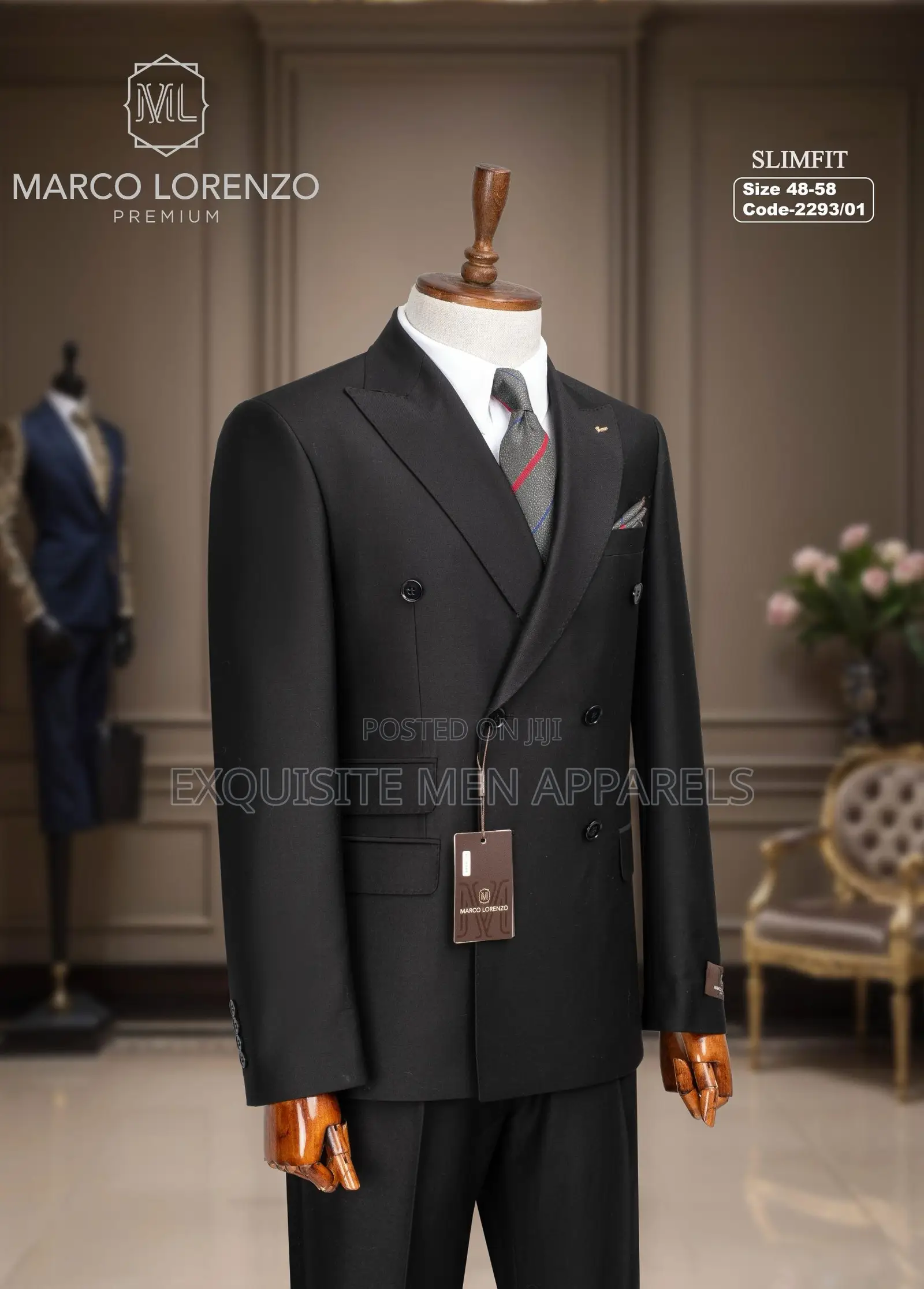 Classic Turkish Plain Double Breasted Slim Fit Men’S Suit