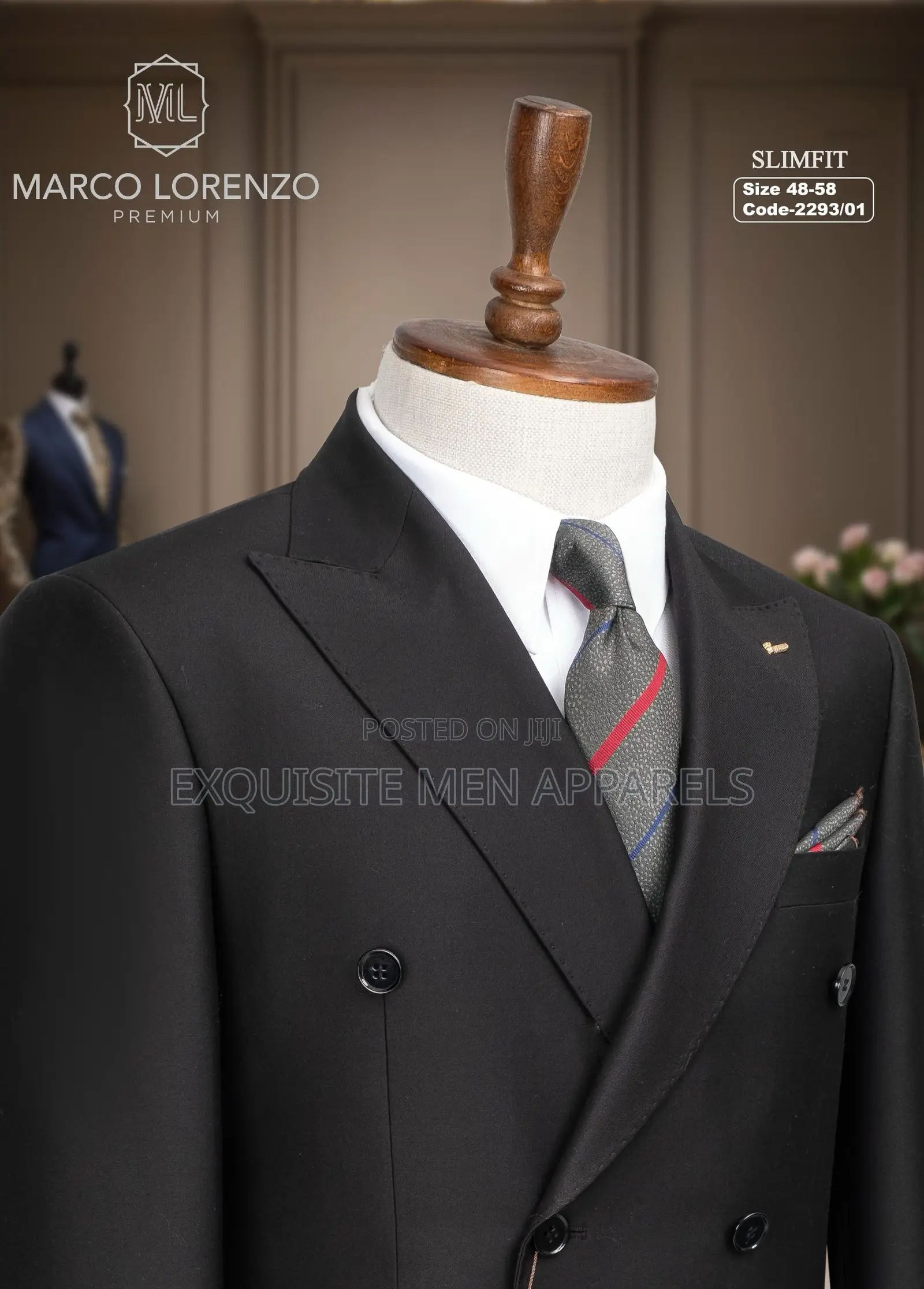 Classic Turkish Plain Double Breasted Slim Fit Men’S Suit