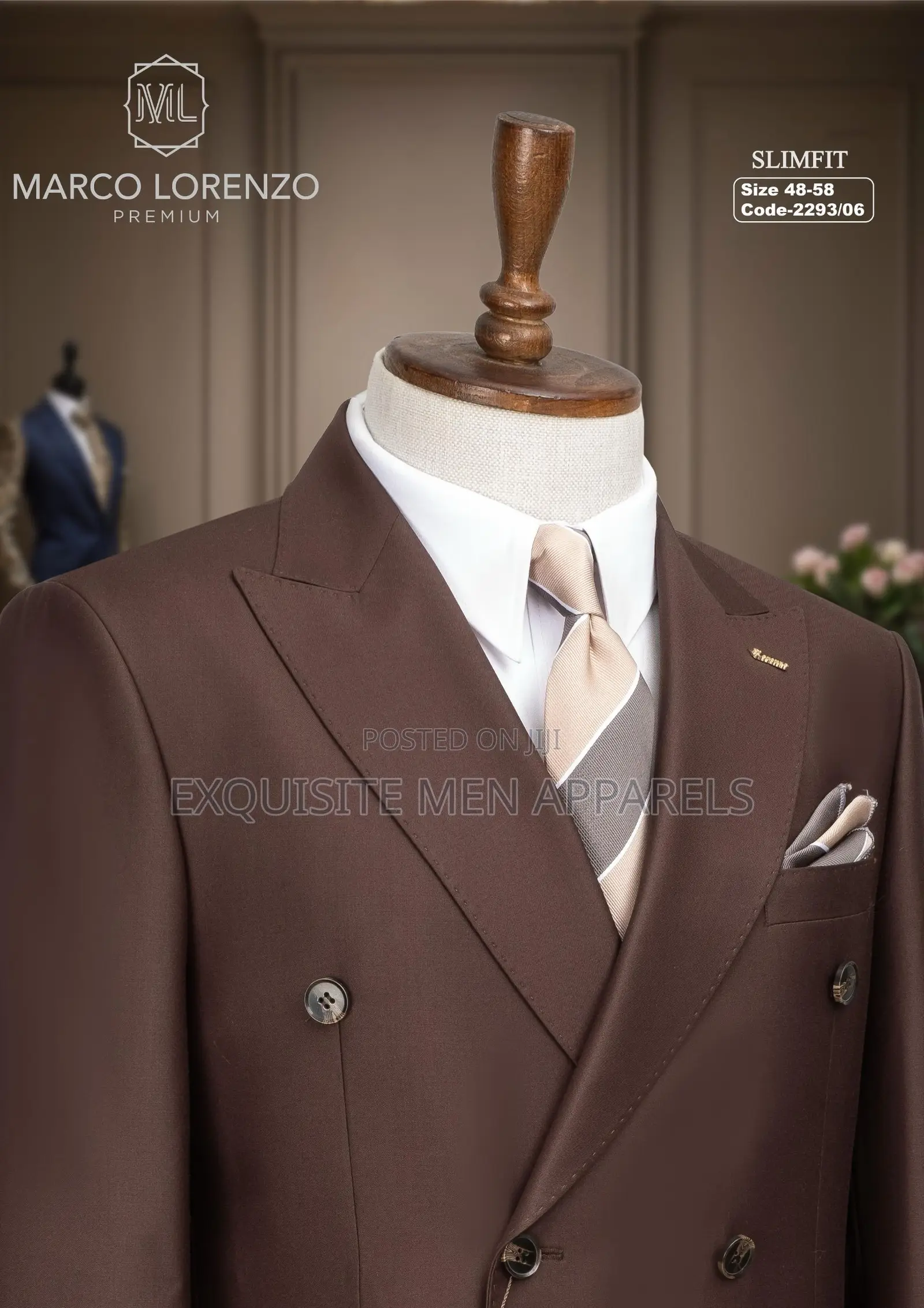 Quality Plain Button Shawl Lapel Double Breasted Men’S Suit