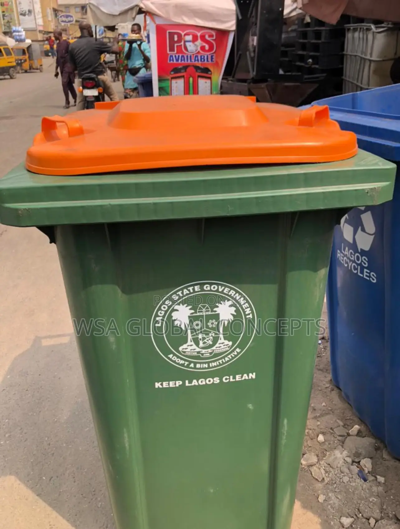 240 Liters Lagos State Waste Bin With Wheels