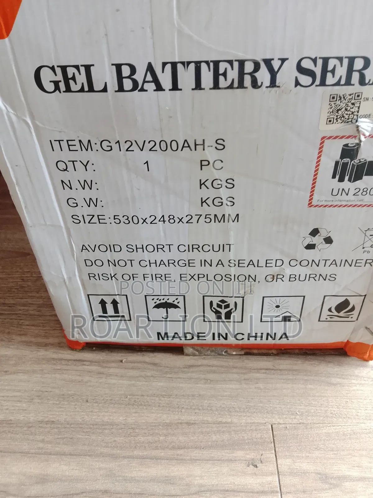 Felicity 200ah Gel Battery