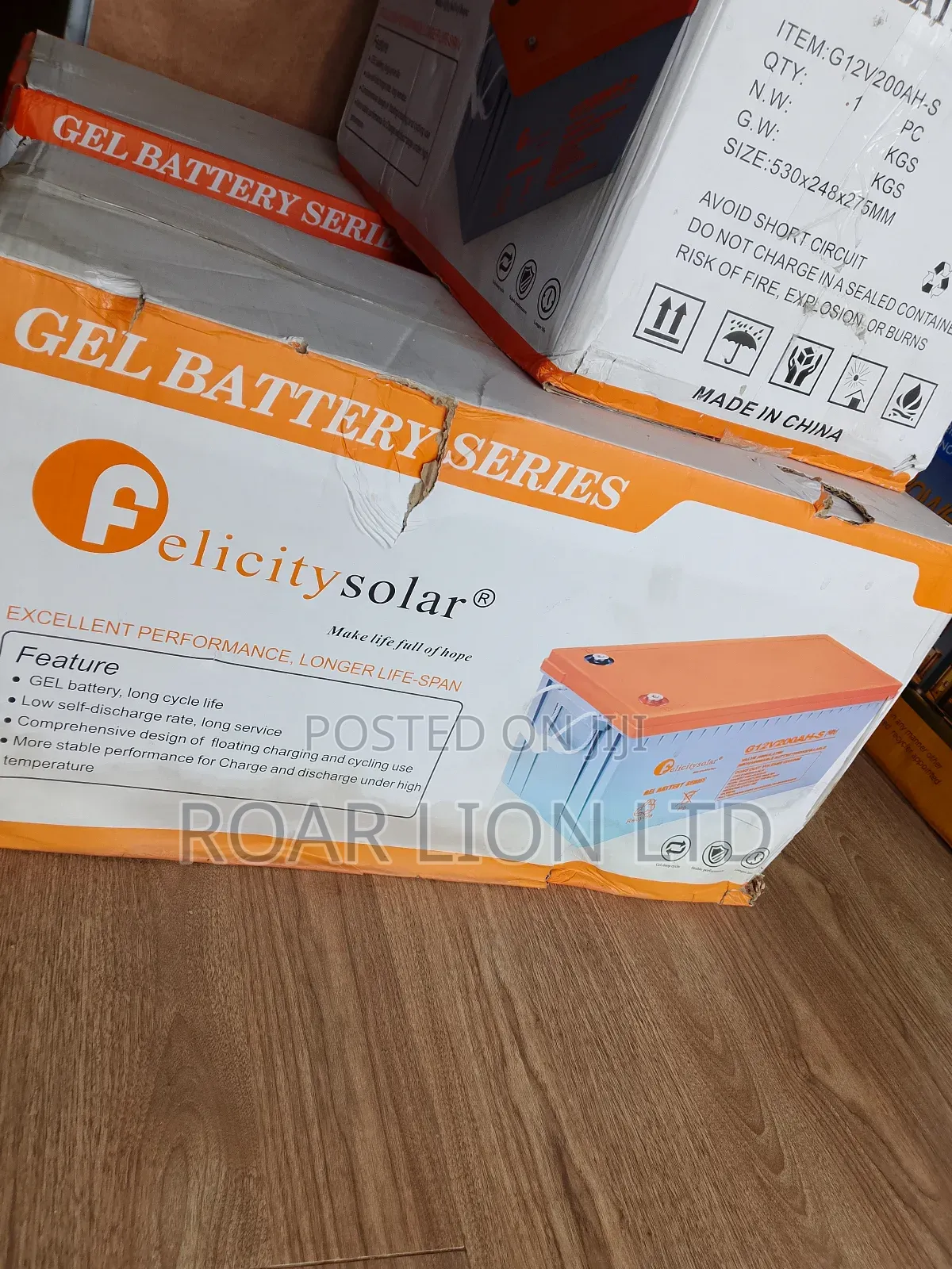 Felicity 200ah Gel Battery
