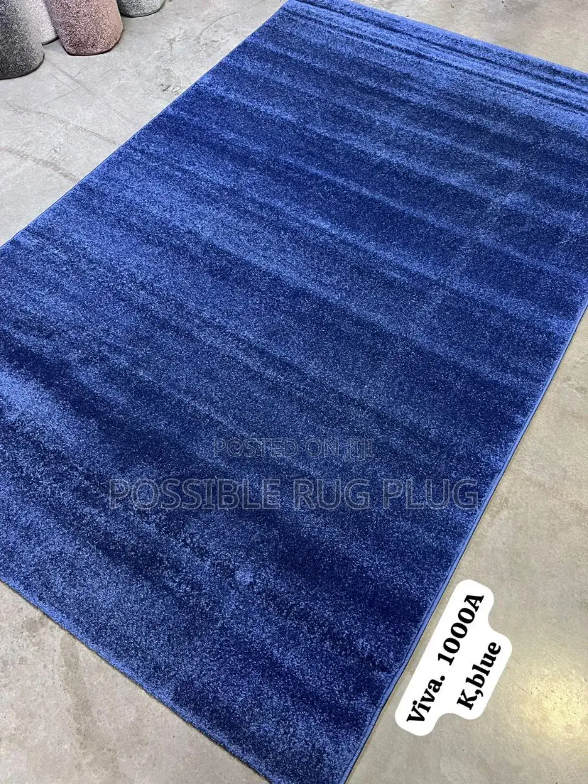 Quality Plain Blue Center Rugs
