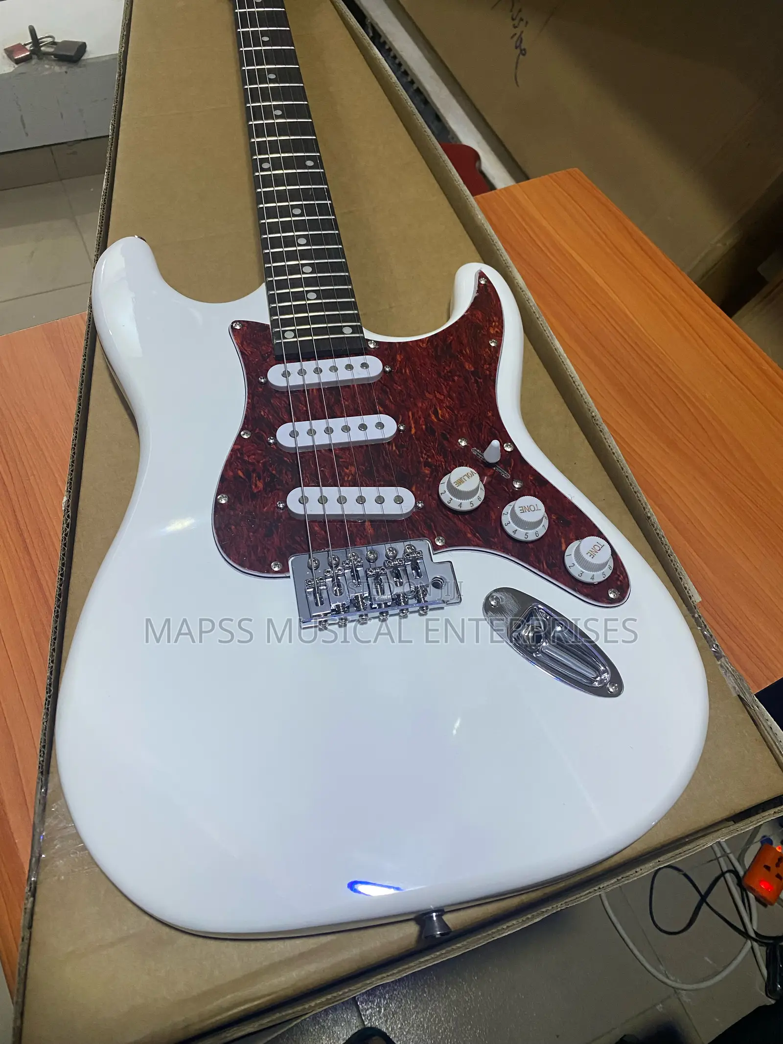 Alvarez White Stratocaster Electric Guitar