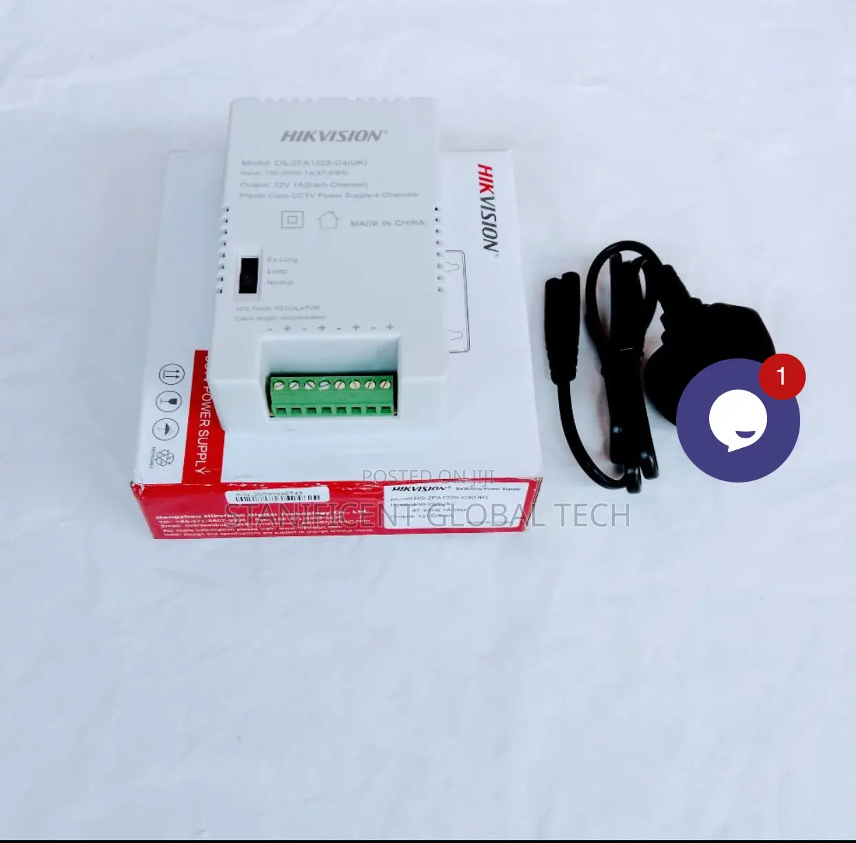 Hikvision 4way Power Supply Box With Power Cord