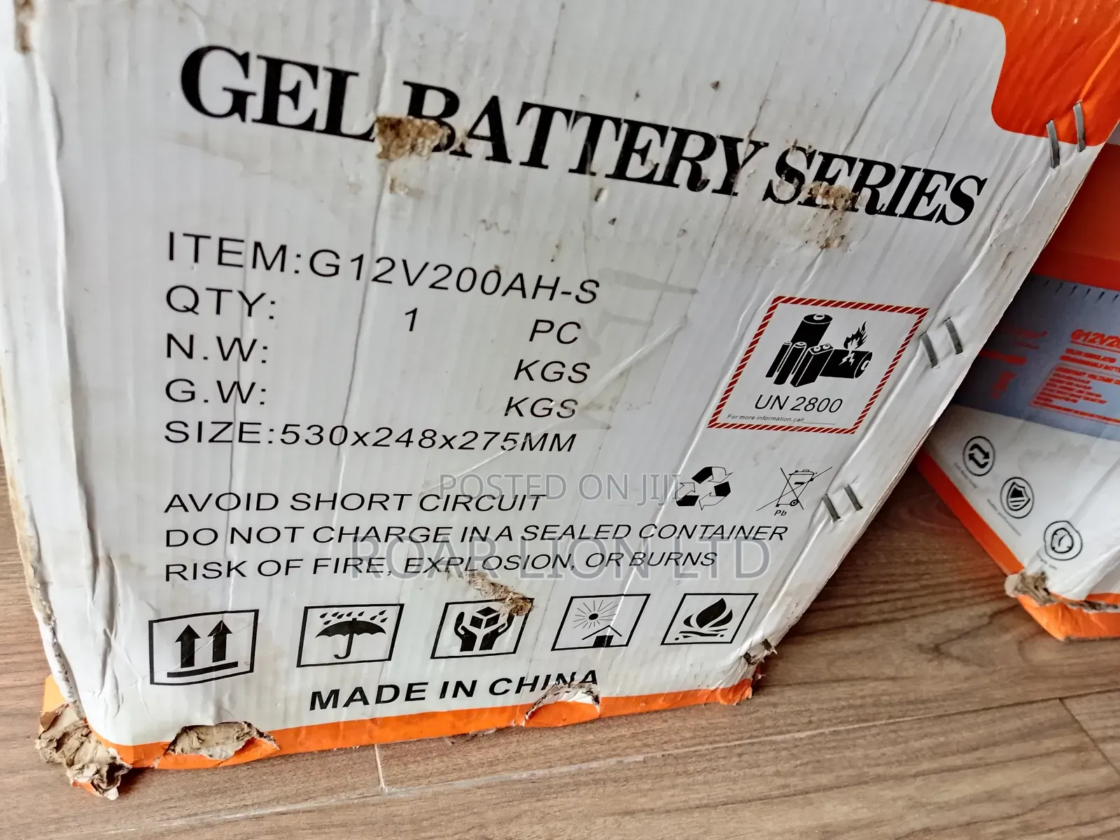Felicity 200ah Gel Battery