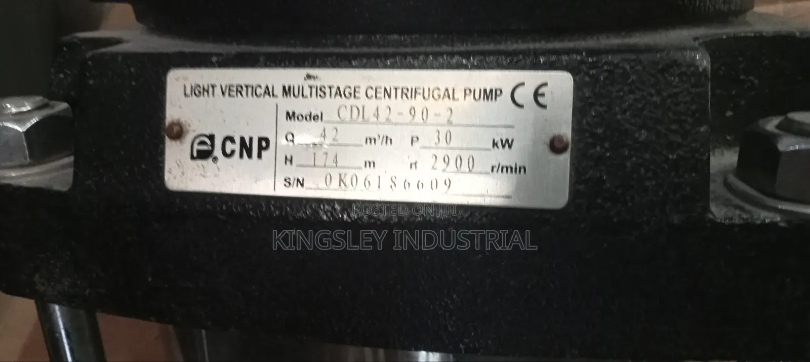 Vertical Multistage Centrifugal Pump 30kw/40hp 2900rpm CNP