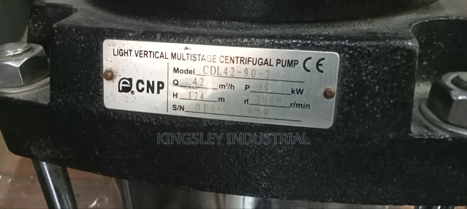 Vertical Multistage Centrifugal Pump 30kw/40hp 2900rpm CNP