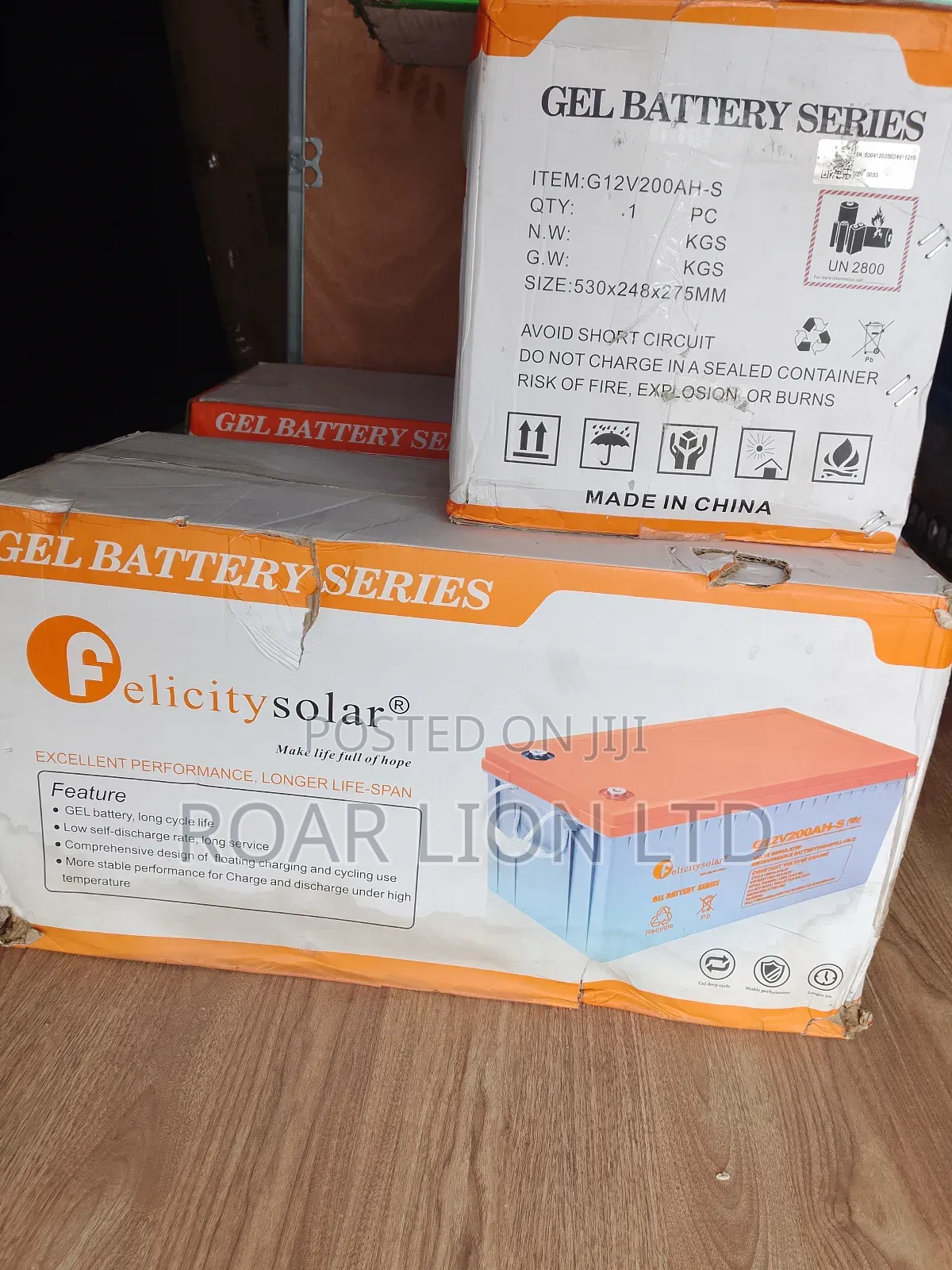 Felicity 200ah Gel Battery
