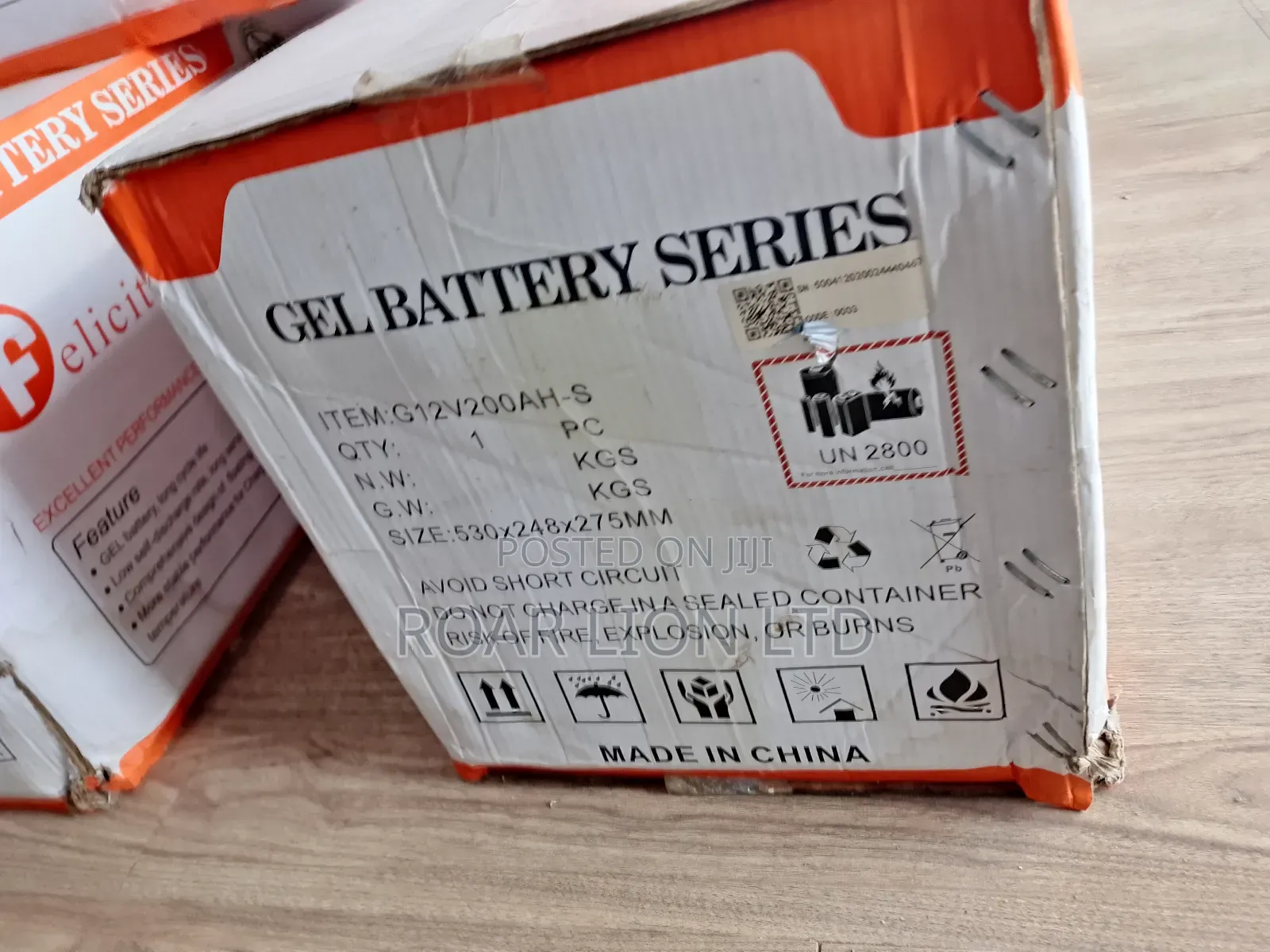 Felicity 200ah Gel Battery