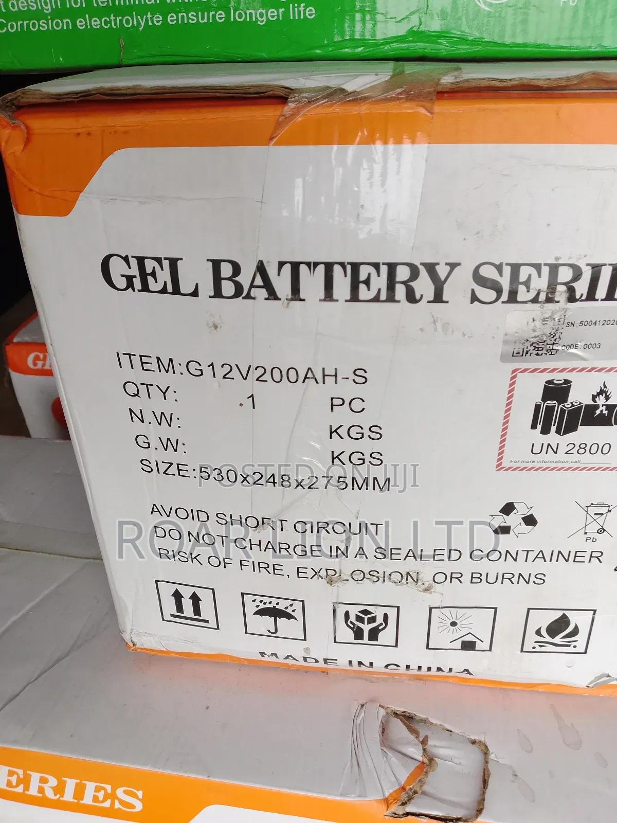 Felicity 200ah Gel Battery