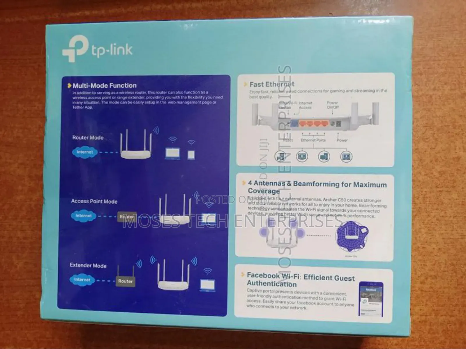 Tp-Link Ac1200 Wi-Fi Router Dual Band Archer C50.