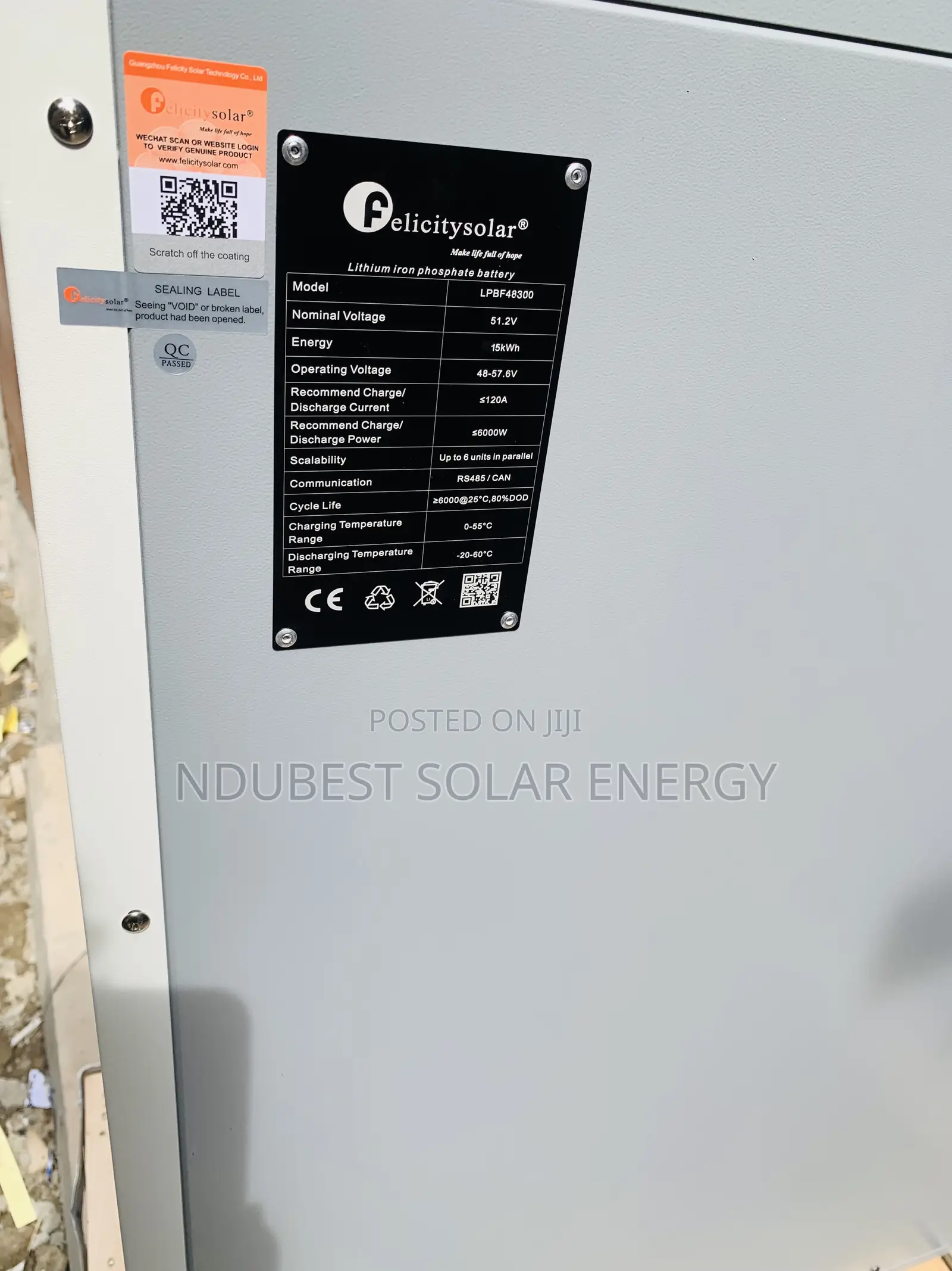 15kwh 51.2v Felicity Lithium Ion Batteries