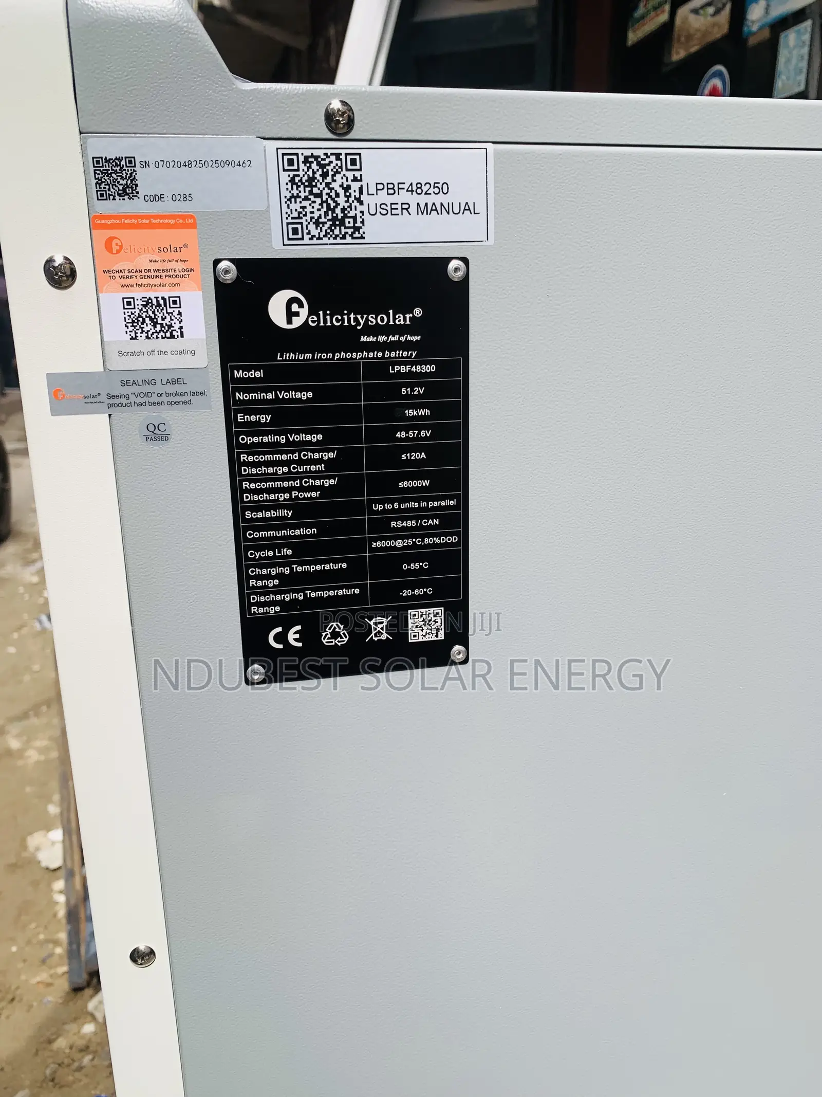 15kwh 51.2v Felicity Lithium Ion Batteries