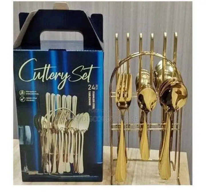 Gold 24pcs Cutlery Set